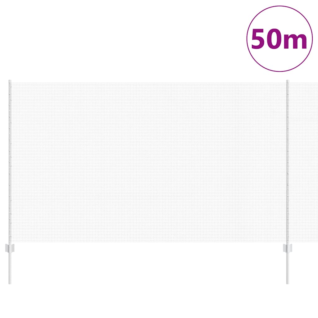 Hegesztett drótkerítés oszlopokkal 50 x 1,4 m Horganyzott Acél