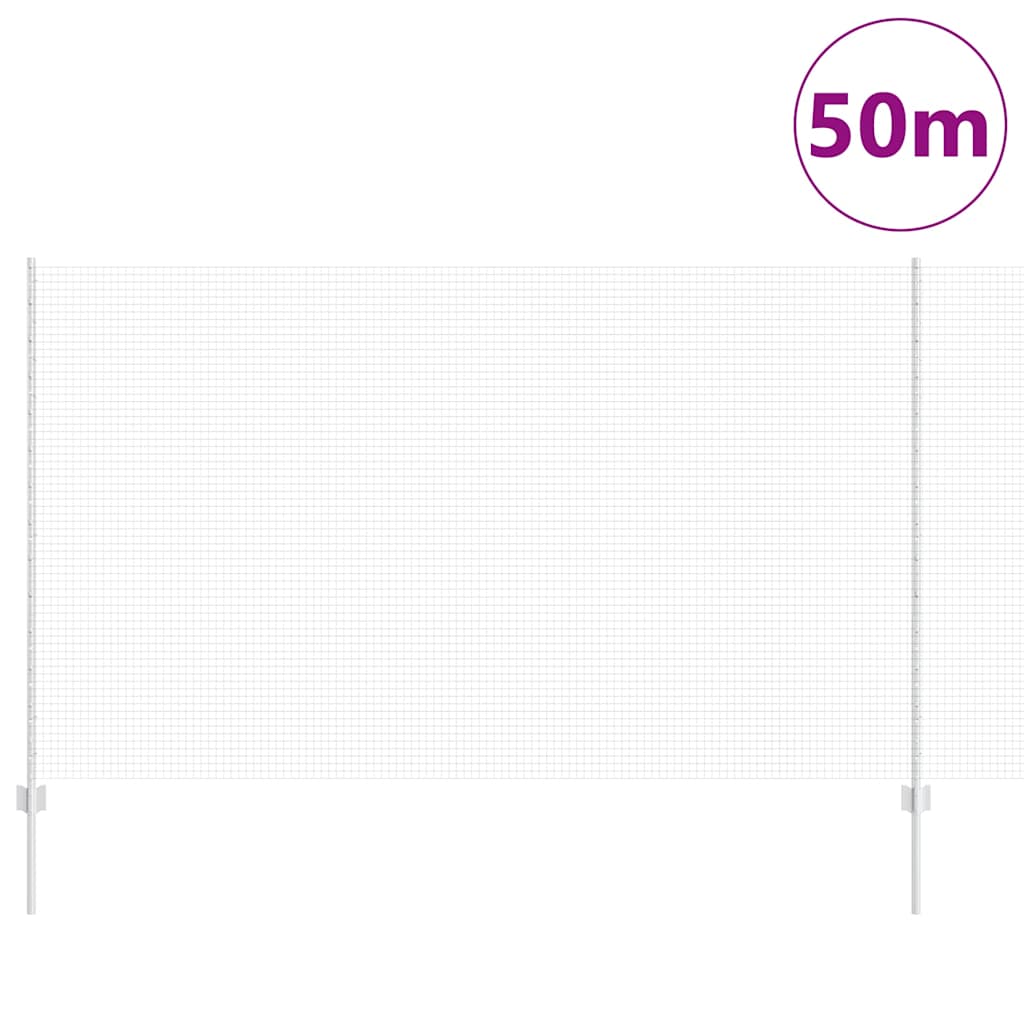 Hegesztett drótkerítés oszlopokkal 50 x 1,4 m Horganyzott Acél