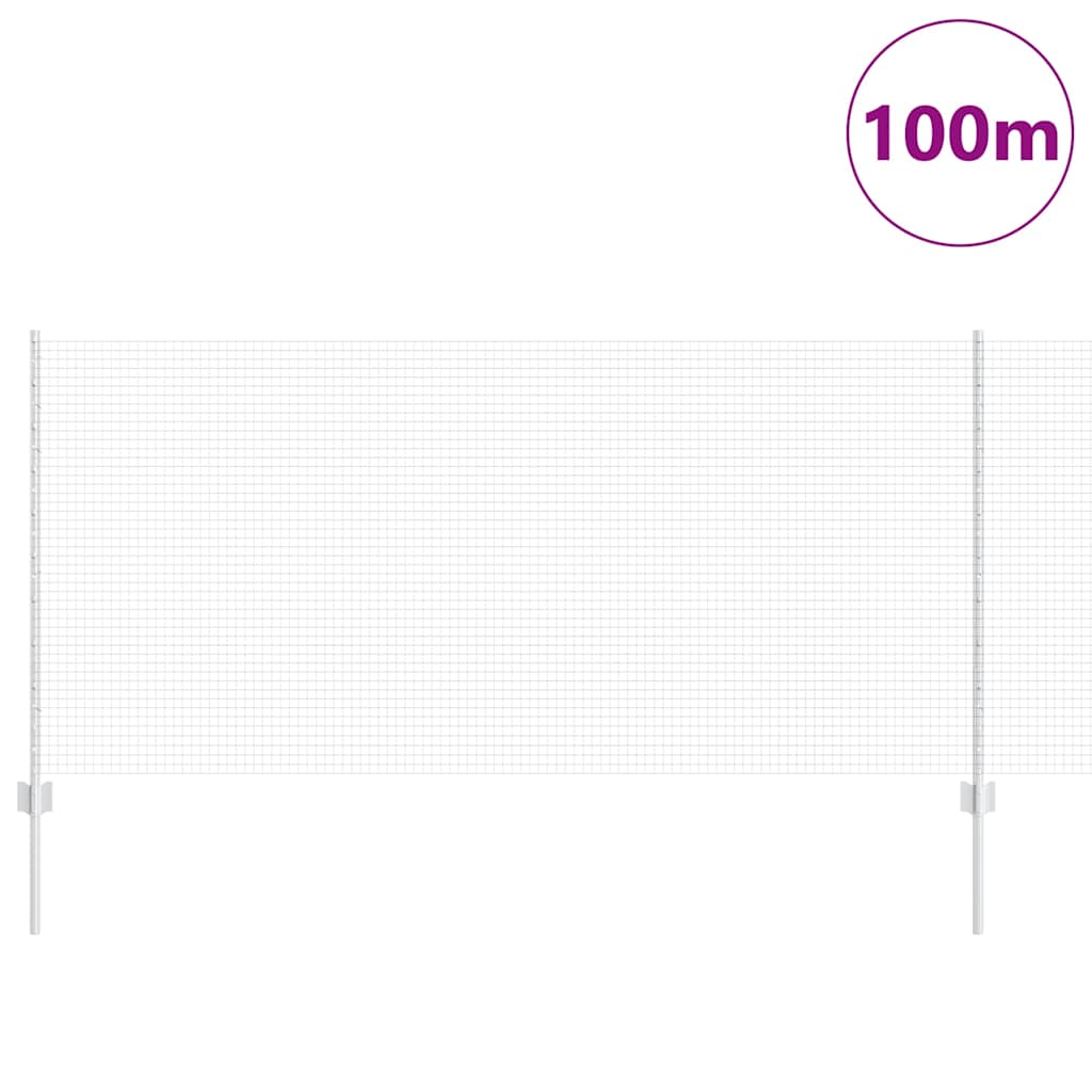 Hegesztett drótkerítés oszlopokkal 100 x 1 m Horganyzott Acél