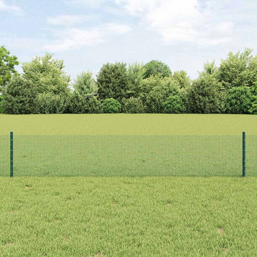 Hegesztett drótkerítés oszlopokkal 10 x 0,4 m Zöld Háló
