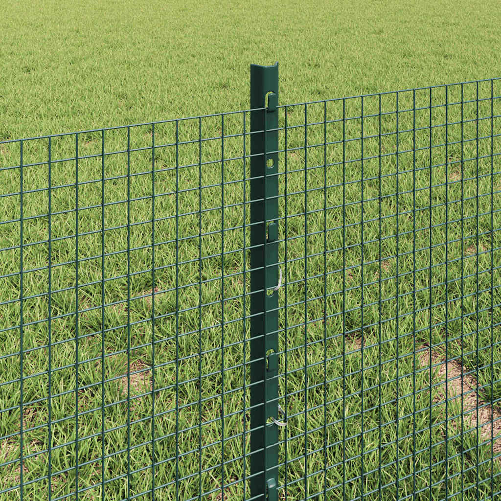 Hegesztett drótkerítés oszlopokkal 10 x 0,4 m Zöld Háló