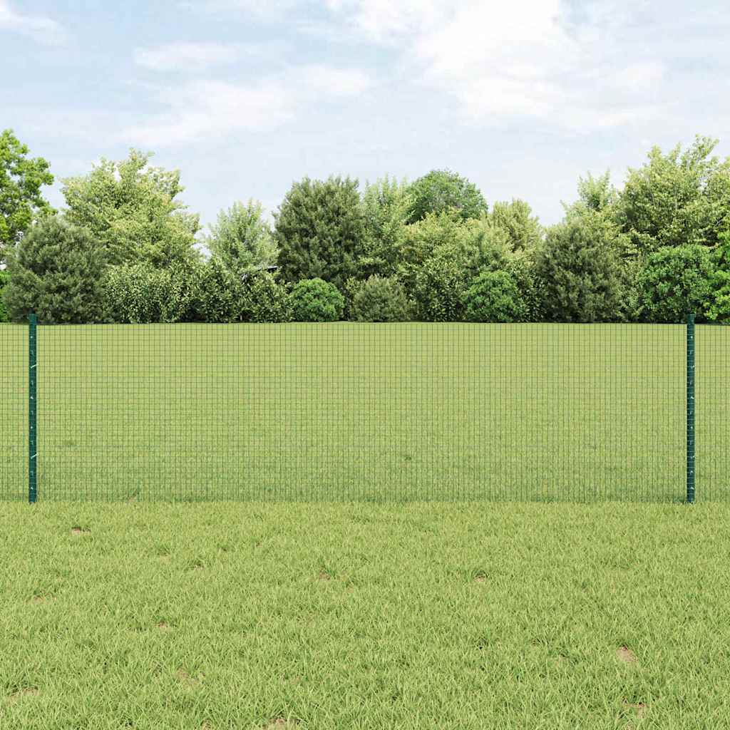 Hegesztett drótkerítés oszlopokkal 10 x 0,6 m Zöld Háló