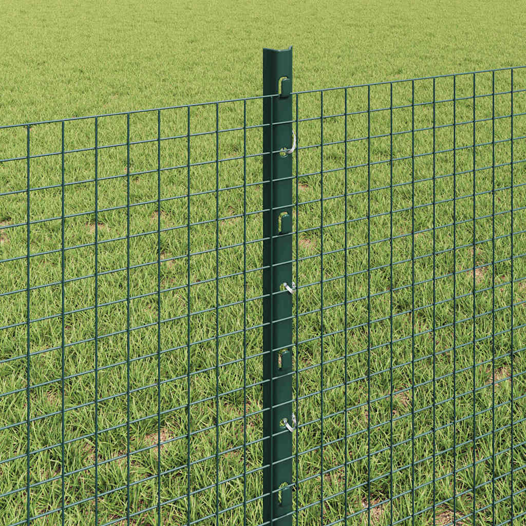 Hegesztett drótkerítés oszlopokkal 10 x 0,6 m Zöld Háló