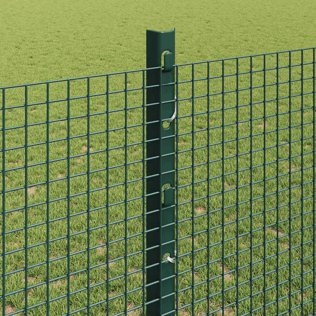 Hegesztett drótkerítés oszlopokkal 10 x 1,2 m Zöld Háló
