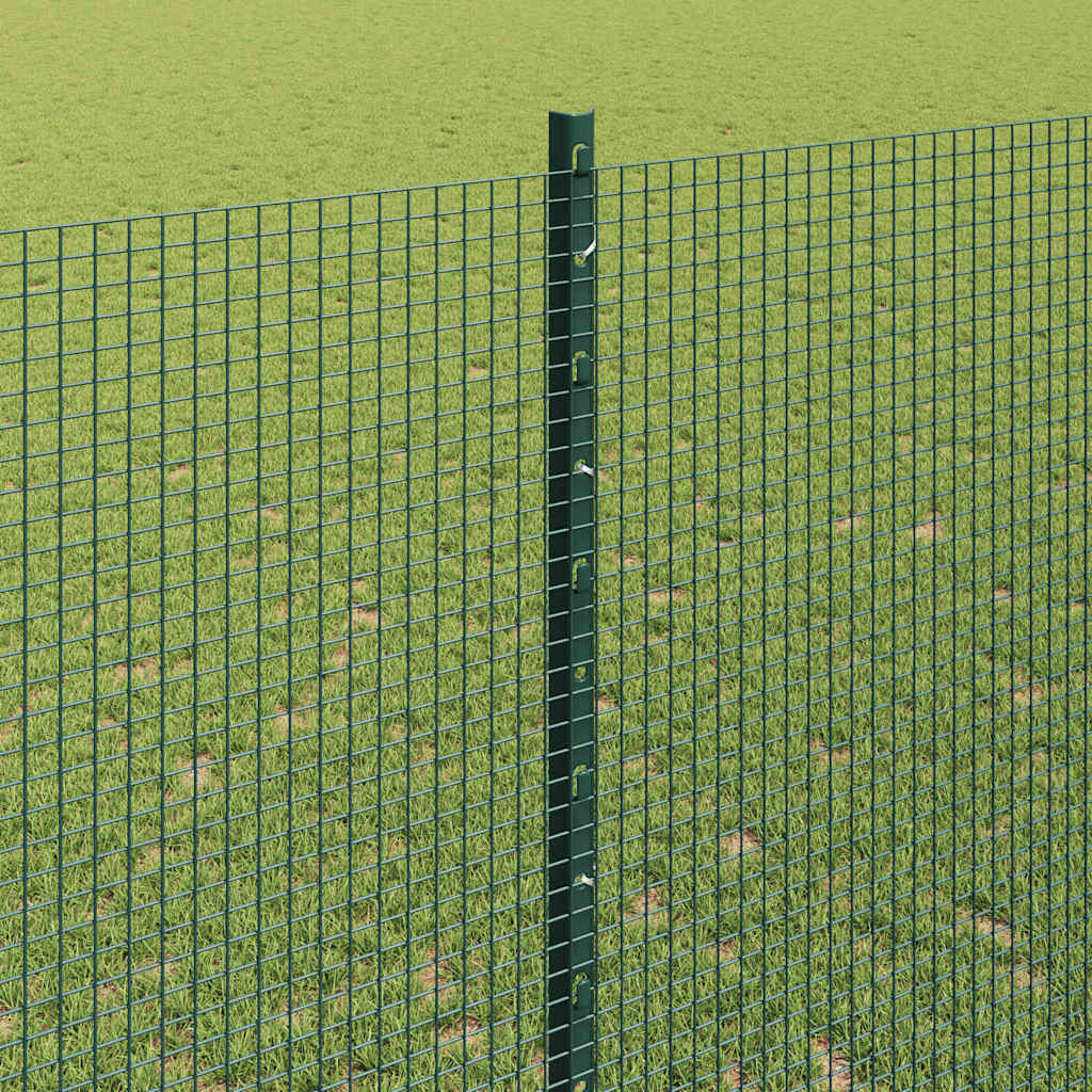 Hegesztett drótkerítés oszlopokkal 10 x 1,4 m Zöld Háló