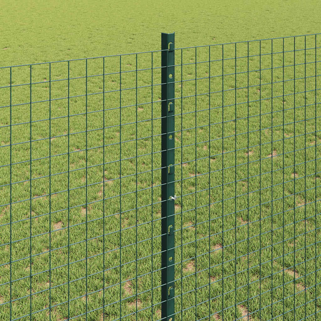 Hegesztett drótkerítés oszlopokkal 10 x 1,4 m Zöld Háló