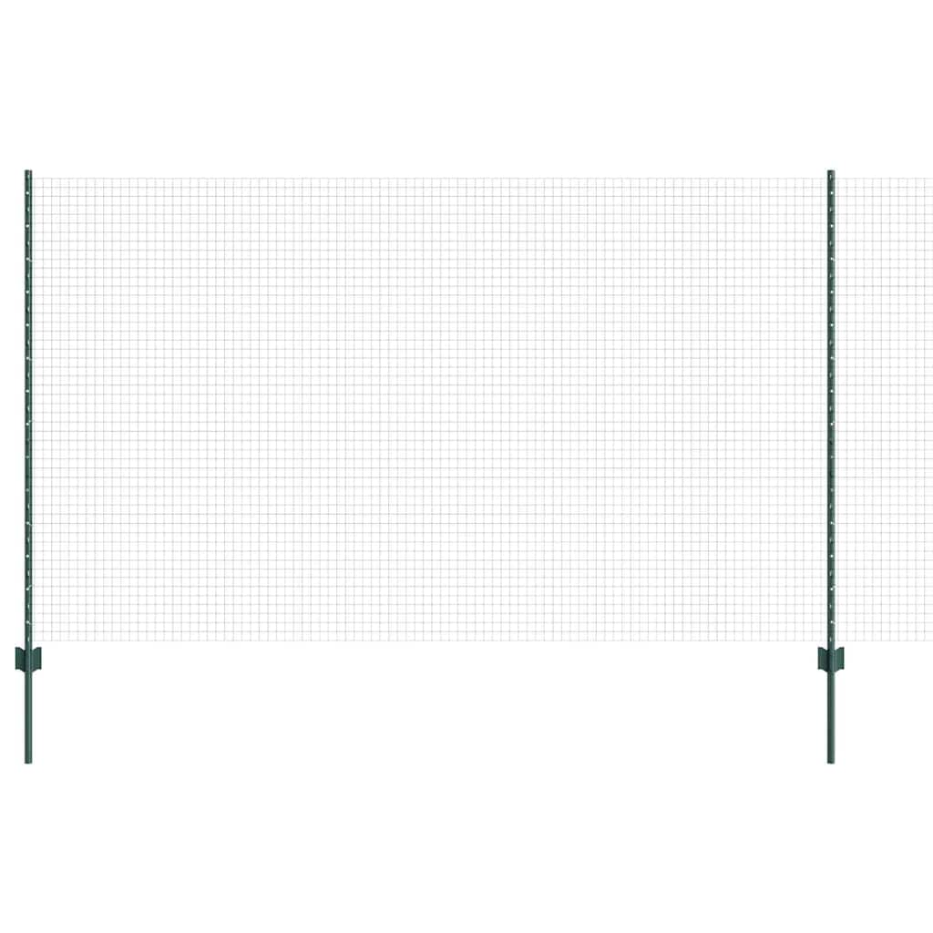 Hegesztett drótkerítés oszlopokkal 10 x 1,4 m Zöld Háló
