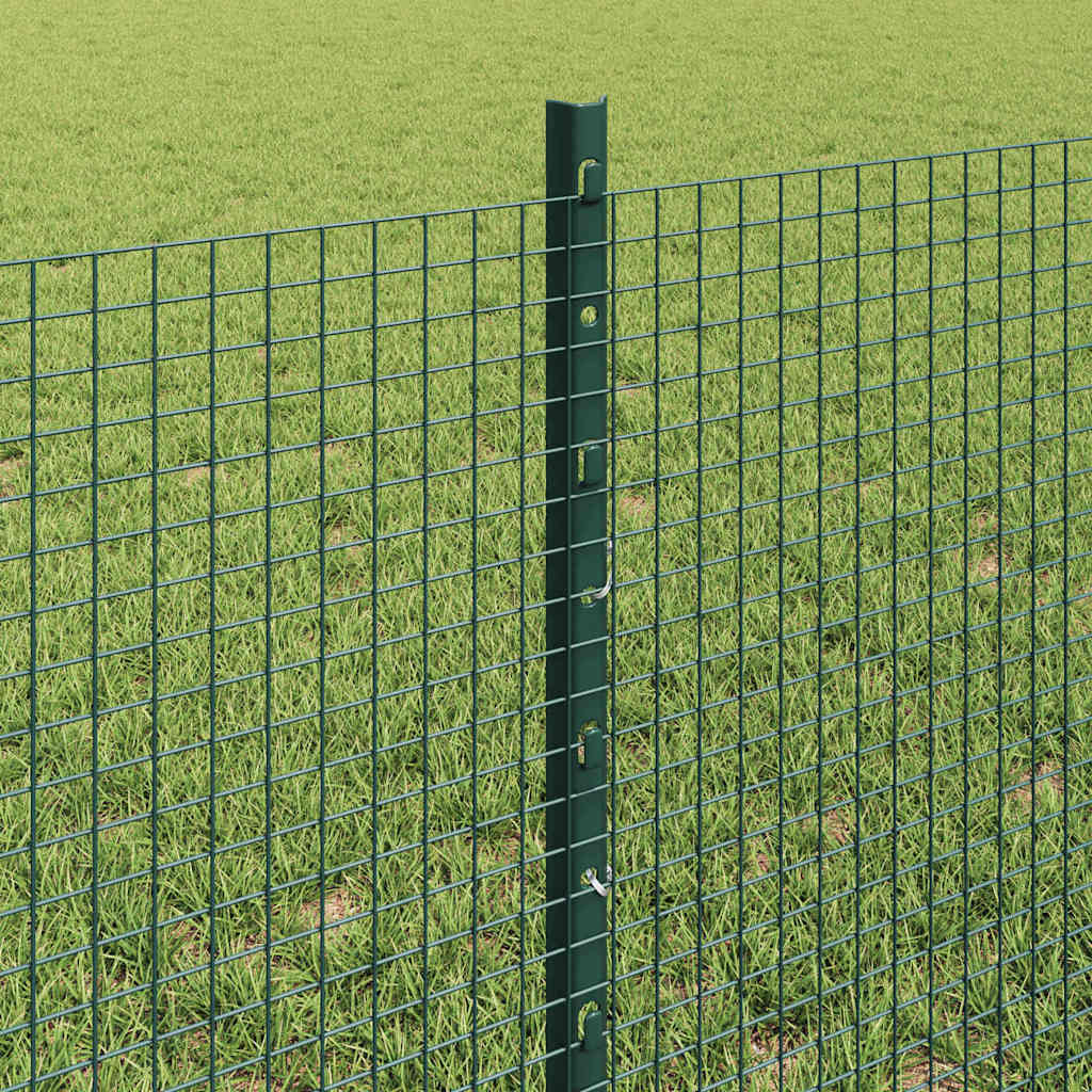 Hegesztett drótkerítés oszlopokkal 25 x 0,6 m Zöld Háló