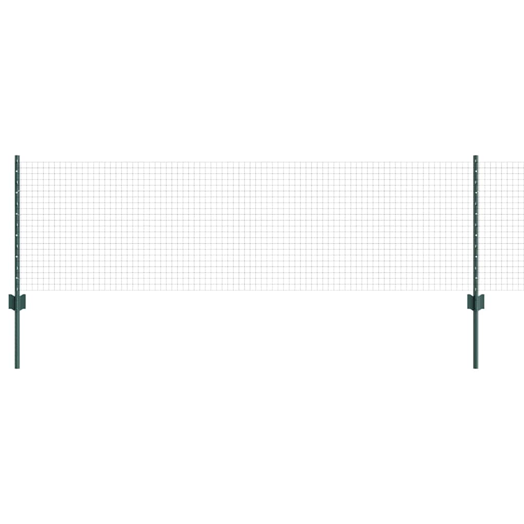 Hegesztett drótkerítés oszlopokkal 25 x 0,6 m Zöld Háló