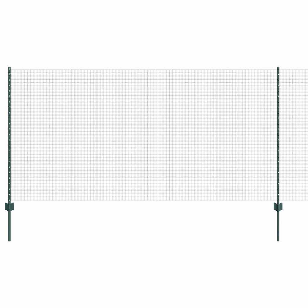 Hegesztett drótkerítés oszlopokkal 25 x 1,2 m Zöld Háló