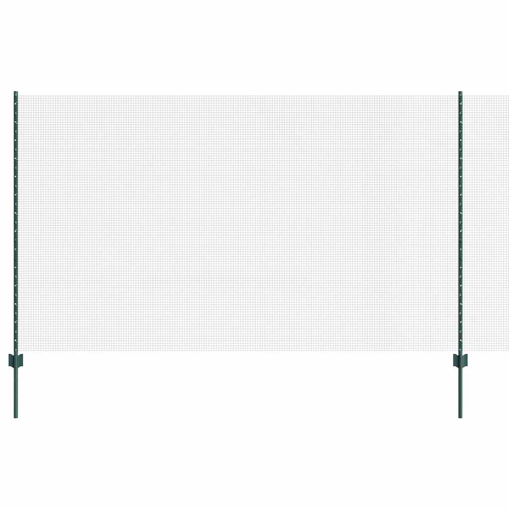Hegesztett drótkerítés oszlopokkal 25 x 1,4 m Zöld Háló