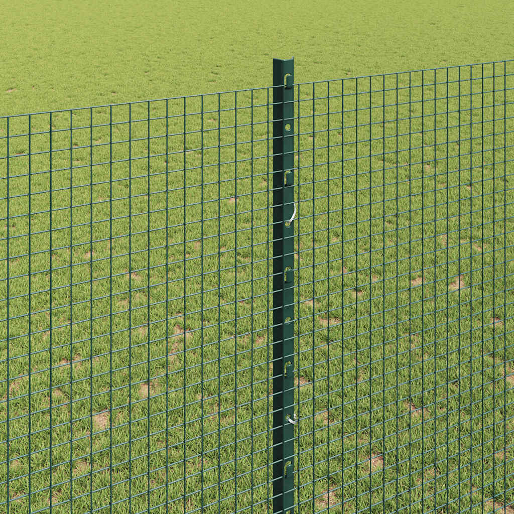 Hegesztett drótkerítés oszlopokkal 25 x 1,6 m Zöld Háló