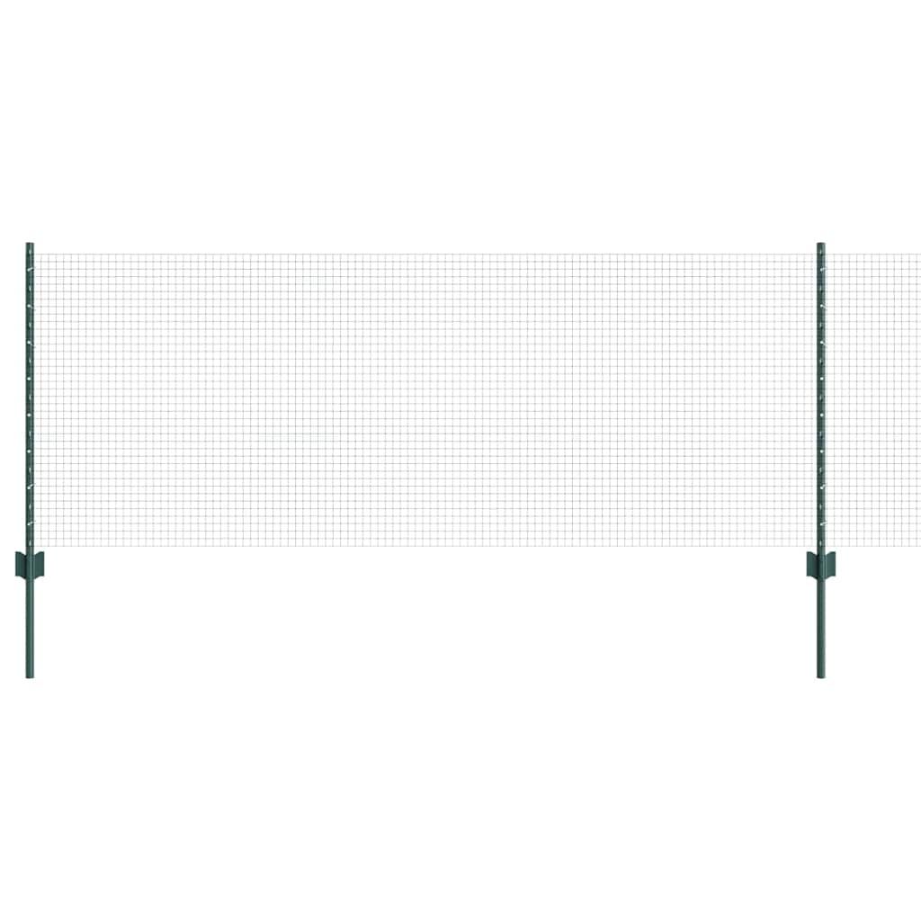 Hegesztett drótkerítés oszlopokkal 50 x 0,8 m Zöld Háló