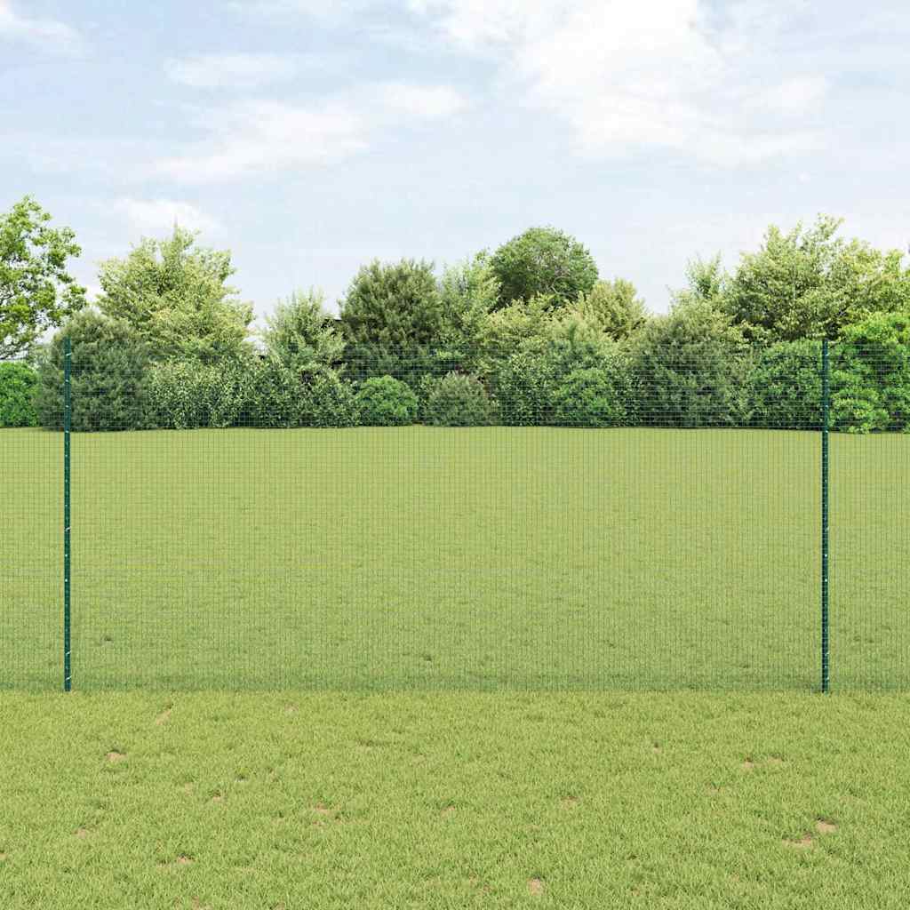 Hegesztett drótkerítés oszlopokkal 50 x 1,4 m Zöld Háló