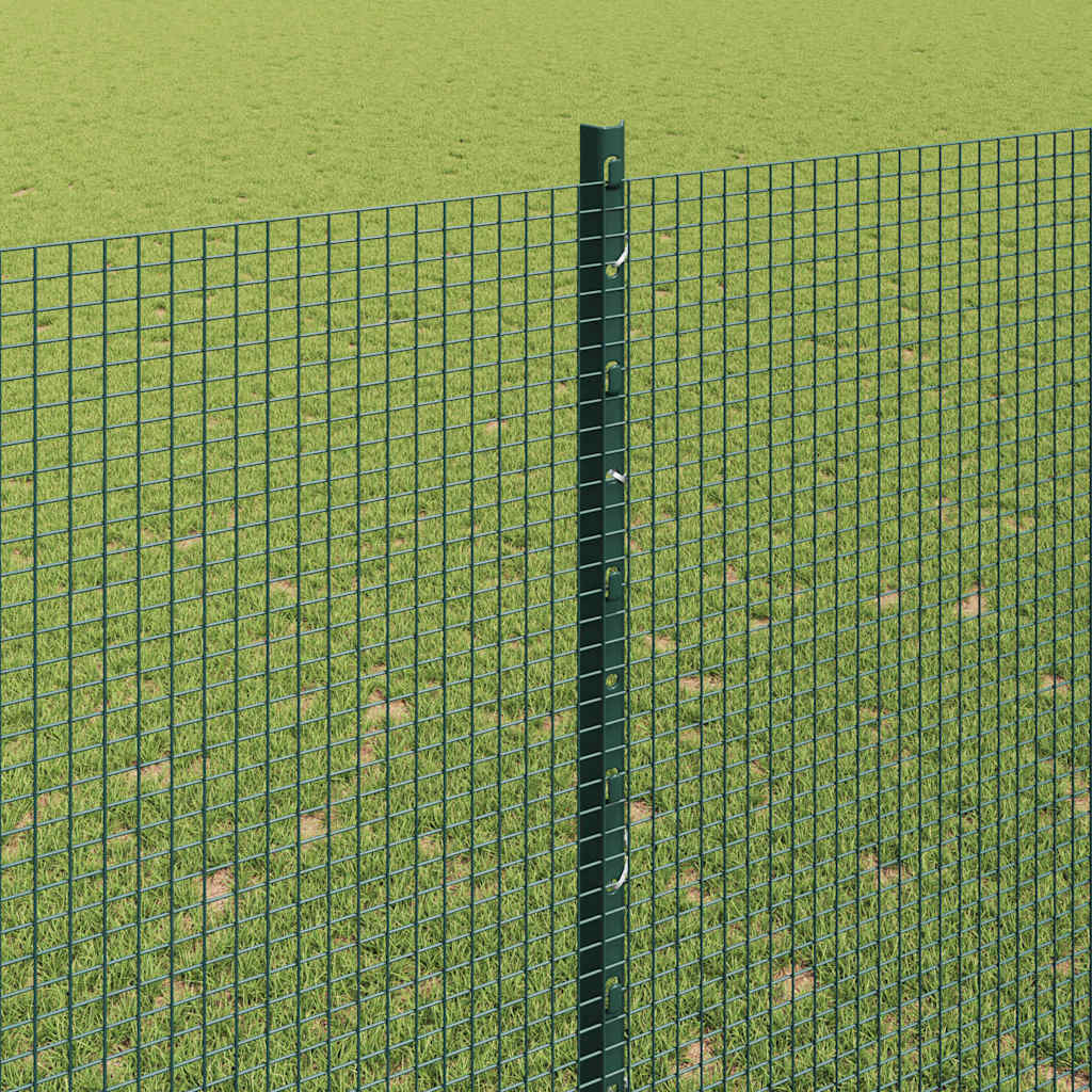 Hegesztett drótkerítés oszlopokkal 50 x 1,5 m Zöld Háló