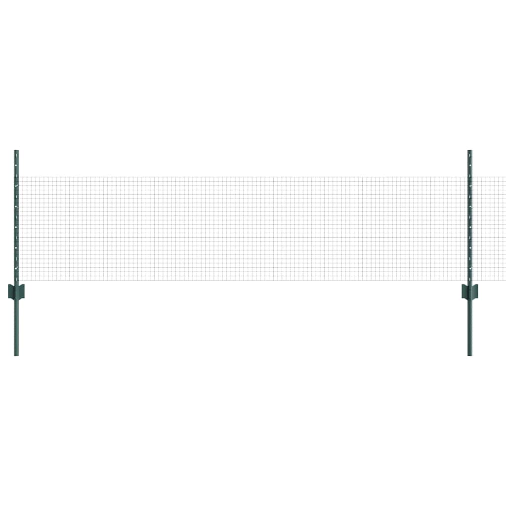 Hegesztett drótkerítés oszlopokkal 100 x 0,5 m Zöld Háló