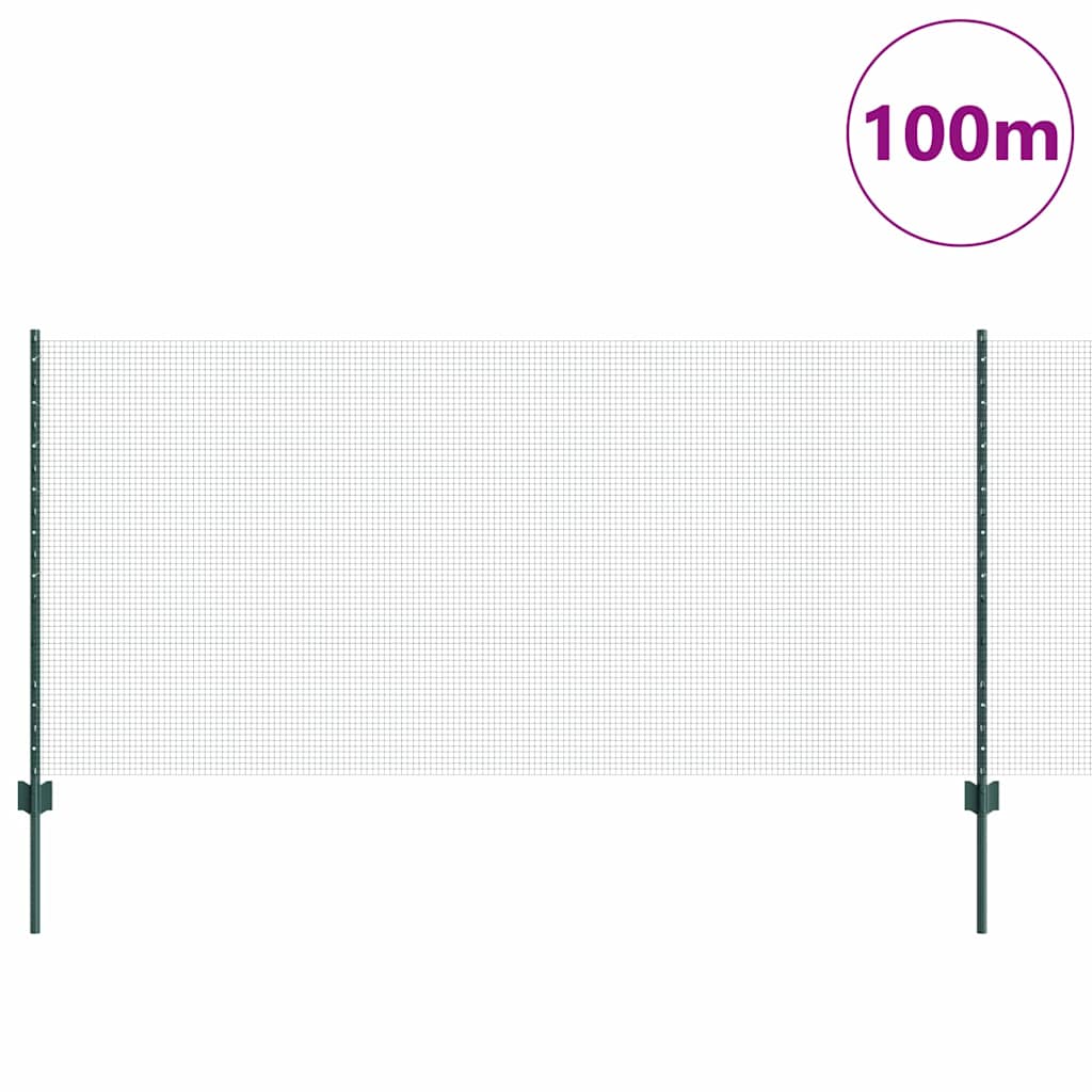 Hegesztett drótkerítés oszlopokkal 100 x 1 m PVC-bevonatos acél