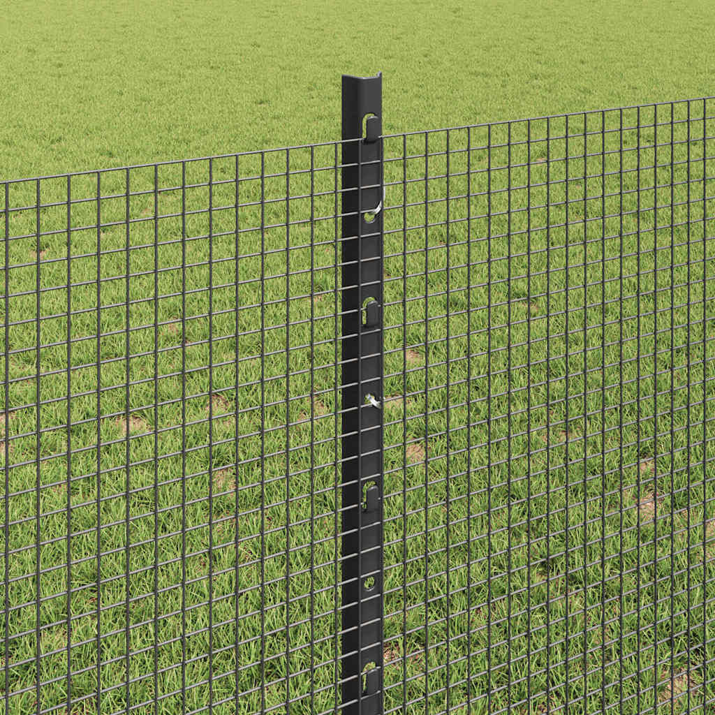 Hegesztett drótkerítés oszlopokkal 10 x 0,8 m Szürke Háló