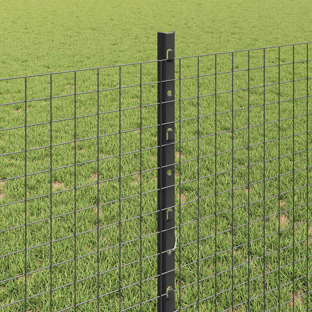 Hegesztett drótkerítés oszlopokkal 10 x 0,8 m Szürke Háló