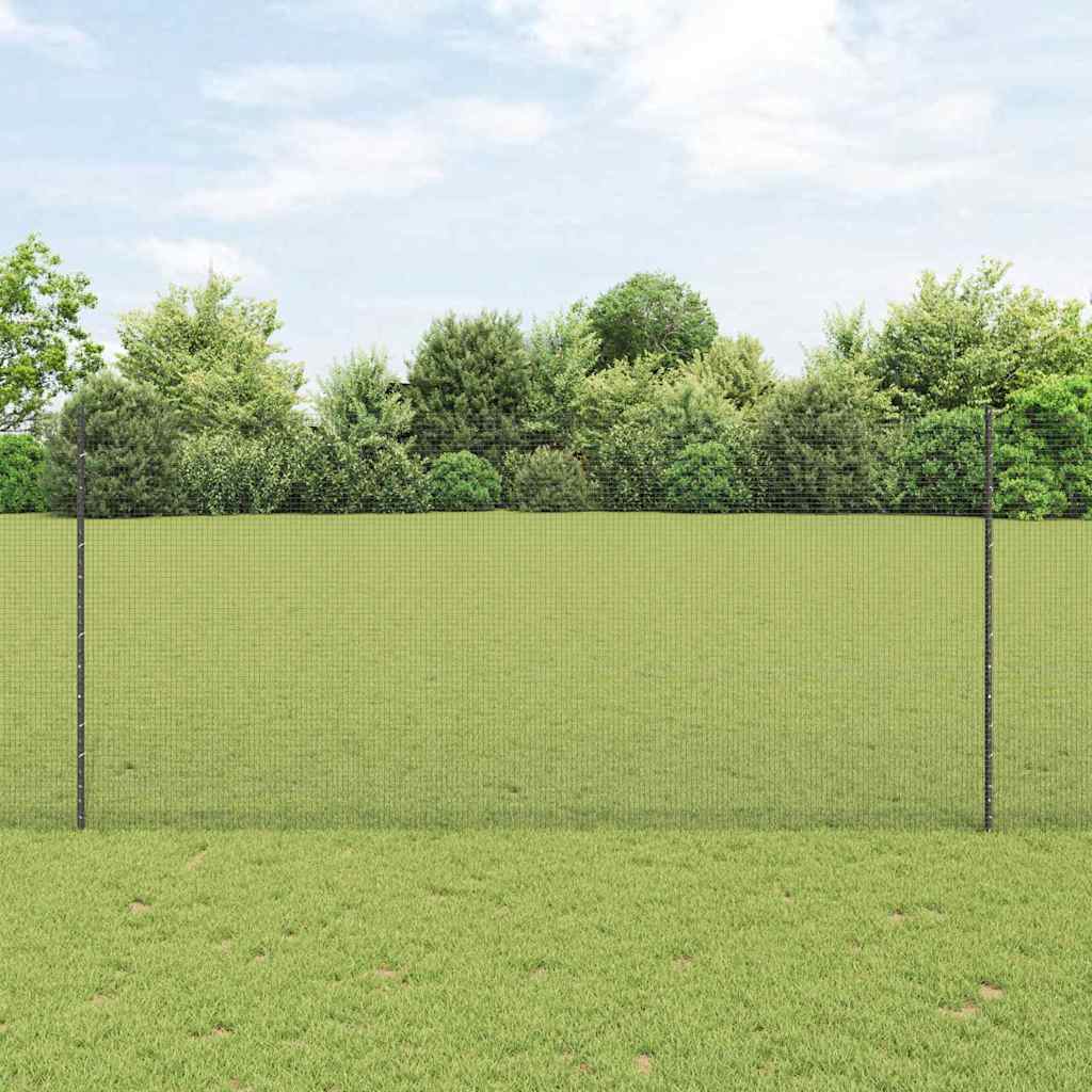 Hegesztett drótkerítés oszlopokkal 10 x 1,4 m Szürke Háló
