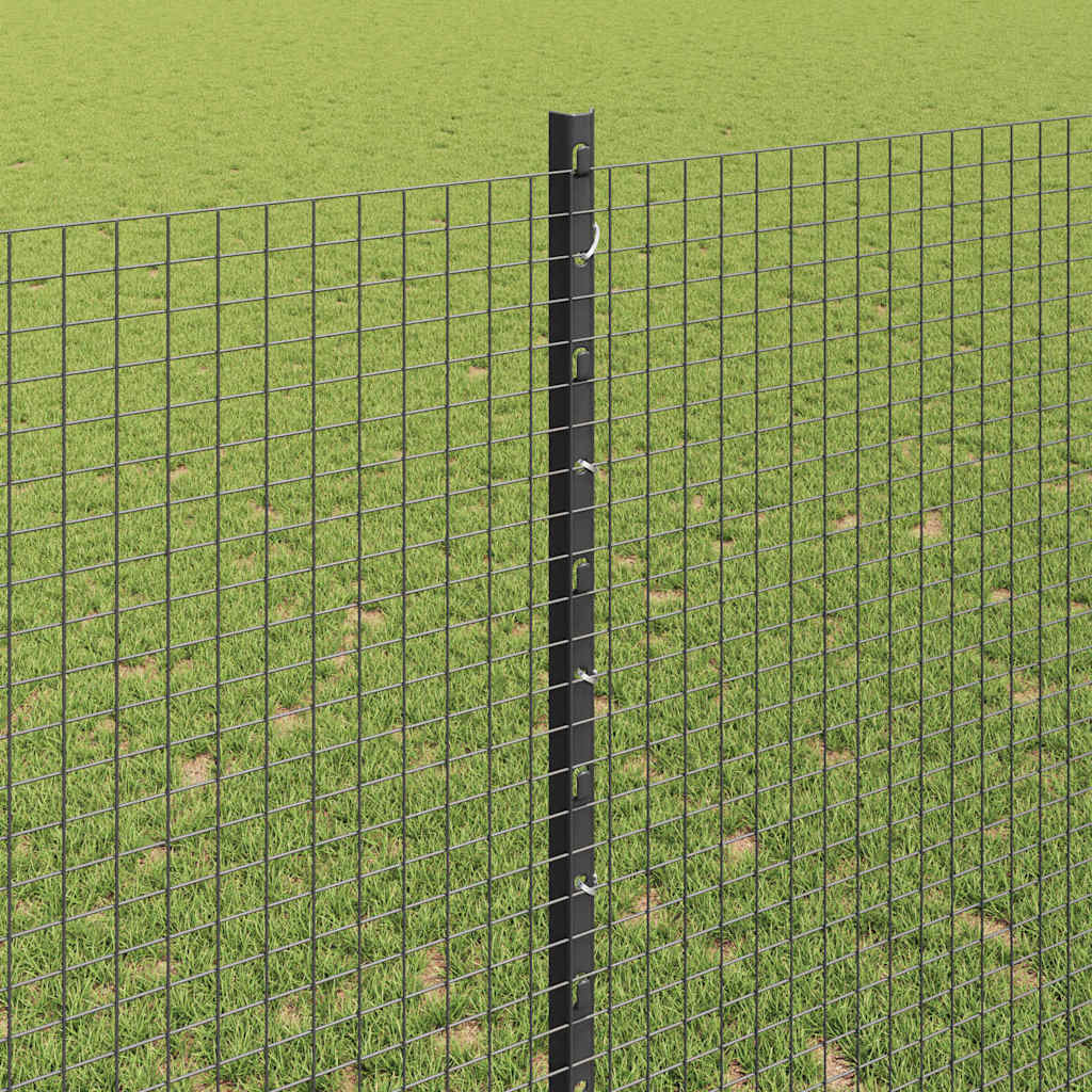 Hegesztett drótkerítés oszlopokkal 10 x 1,4 m Szürke Háló