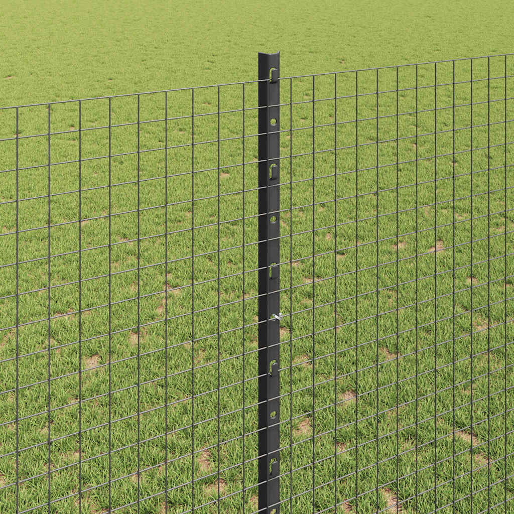 Hegesztett drótkerítés oszlopokkal 10 x 1,4 m Szürke Háló