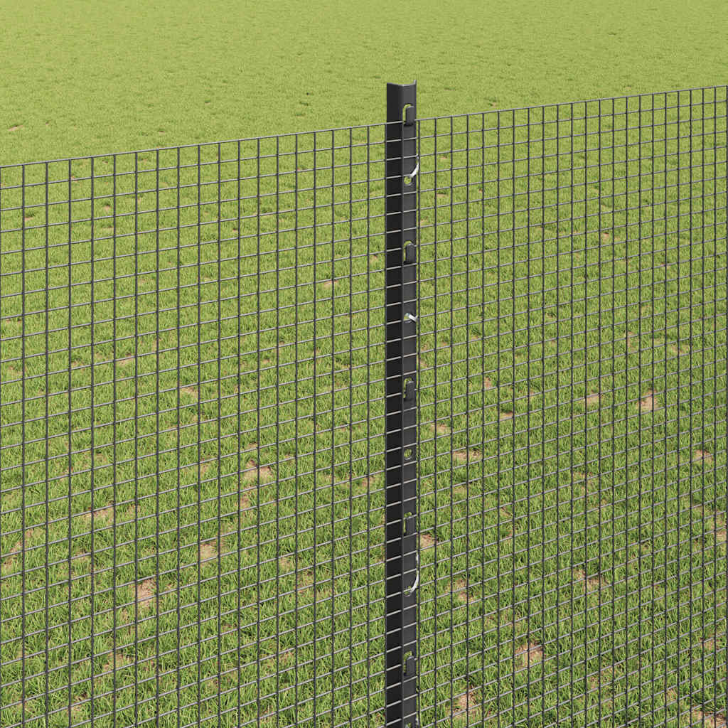 Hegesztett drótkerítés oszlopokkal 10 x 1,6 m Szürke Háló