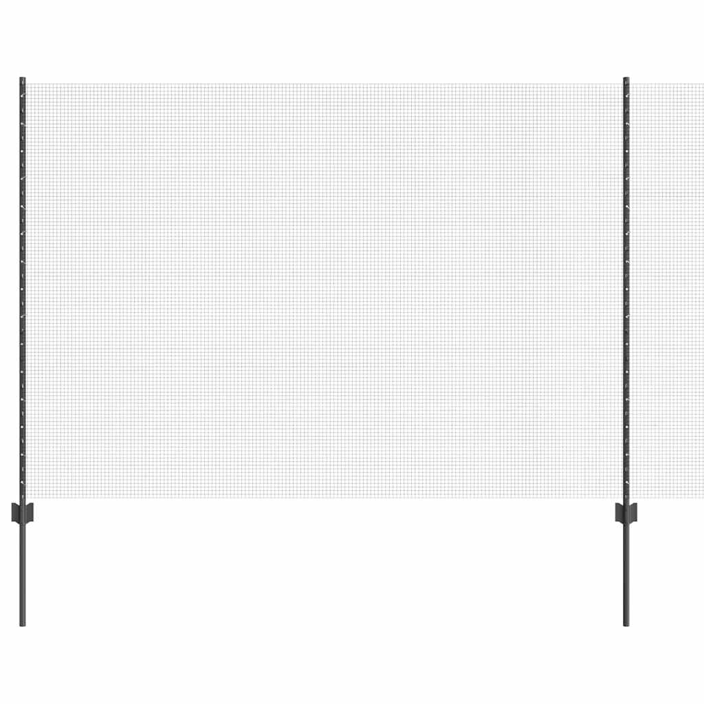 Hegesztett drótkerítés oszlopokkal 10 x 1,6 m Szürke Háló