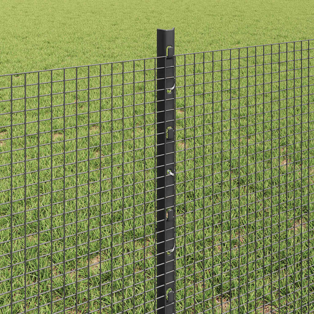 Hegesztett drótkerítés oszlopokkal 25 x 0,6 m Szürke Háló