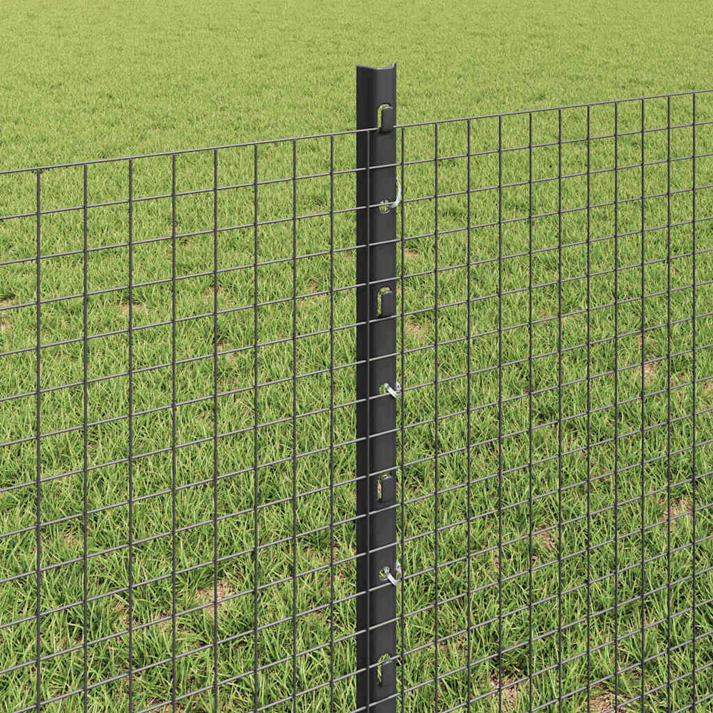 Hegesztett drótkerítés oszlopokkal 25 x 0,6 m Szürke Háló