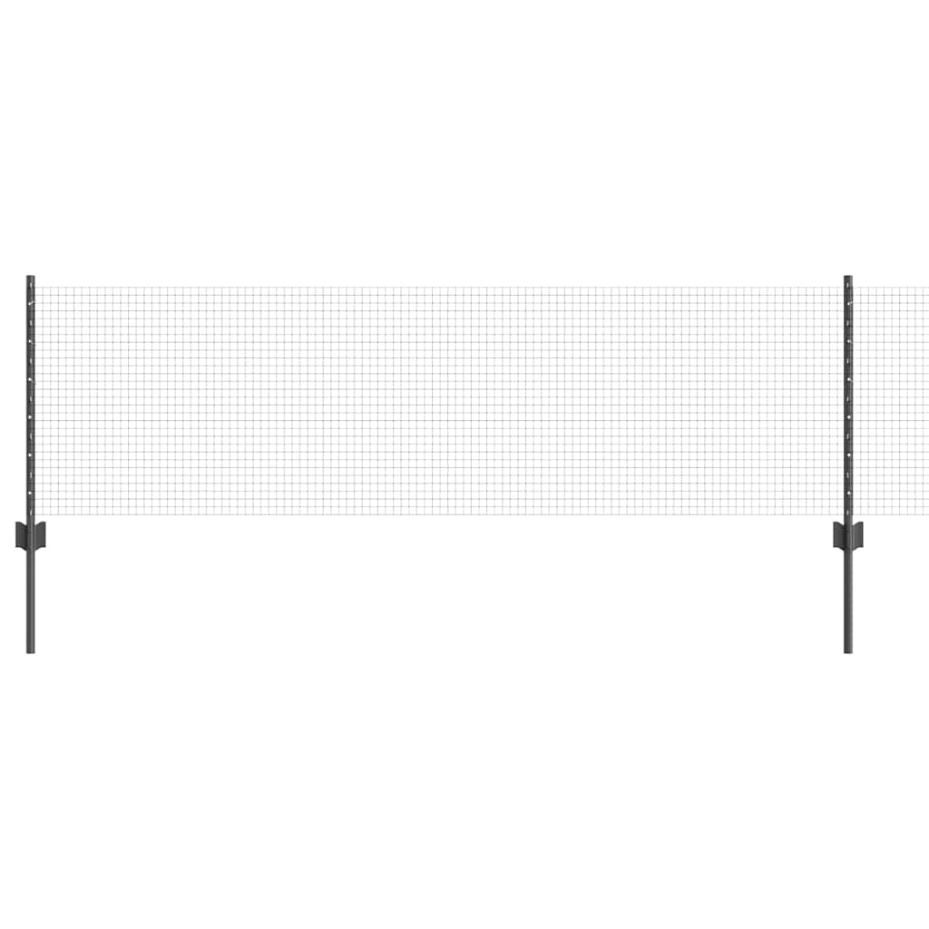 Hegesztett drótkerítés oszlopokkal 25 x 0,6 m Szürke Háló