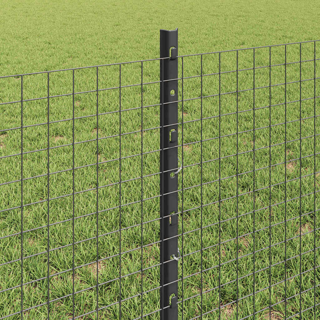 Hegesztett drótkerítés oszlopokkal 25 x 0,6 m Szürke Háló