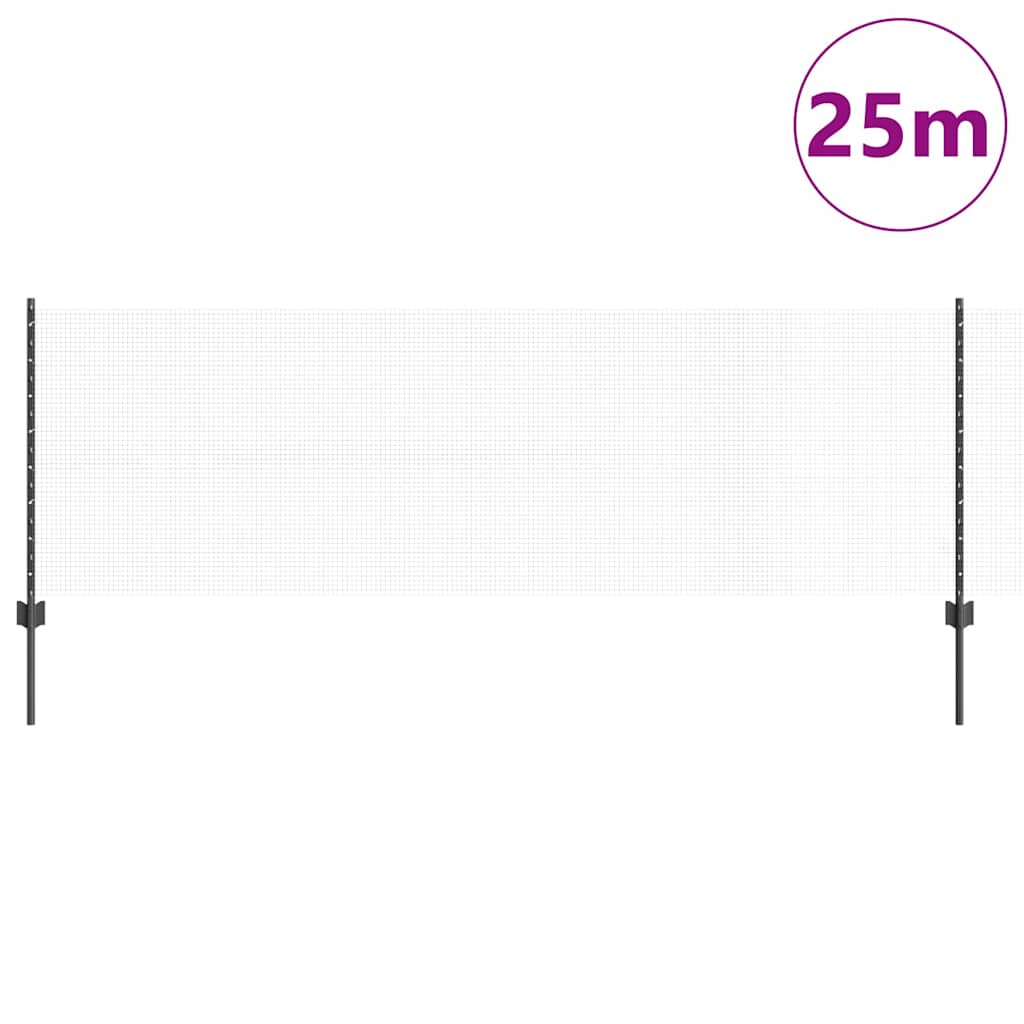 Hegesztett drótkerítés oszlopokkal 25 x 0,8 m Szürke Háló