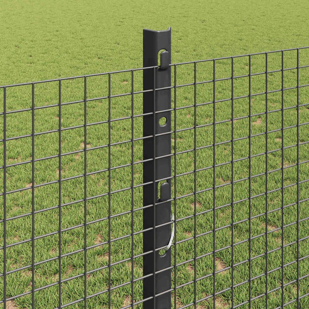 Hegesztett drótkerítés oszlopokkal 25 x 1,2 m Szürke Háló