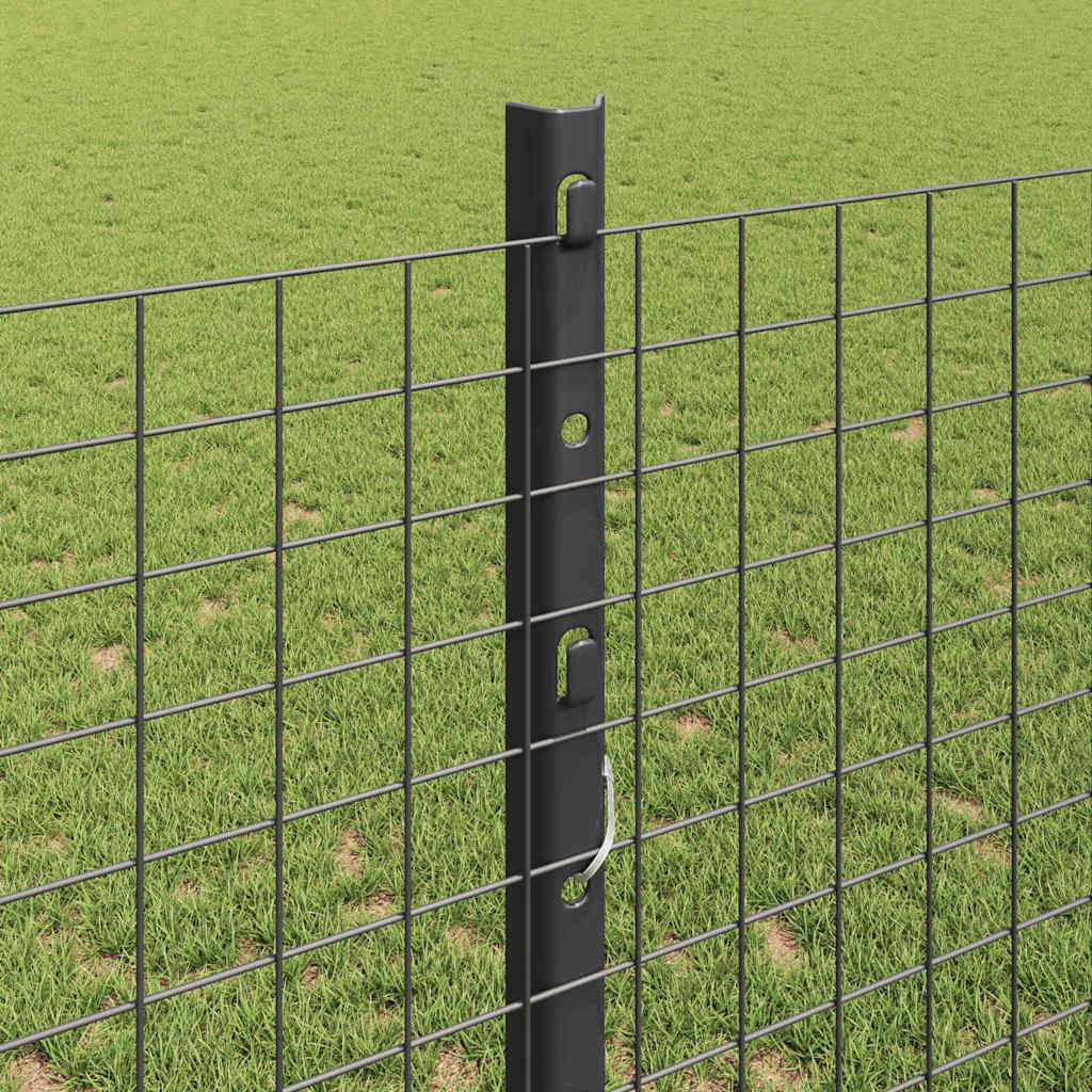 Hegesztett drótkerítés oszlopokkal 25 x 1,2 m Szürke Háló