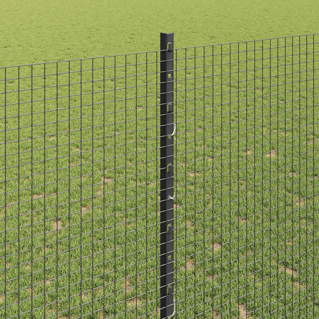 Hegesztett drótkerítés oszlopokkal 25 x 1,4 m Szürke Háló
