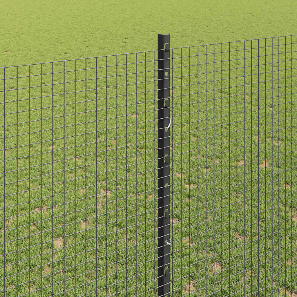 Hegesztett drótkerítés oszlopokkal 25 x 1,6 m Szürke Háló