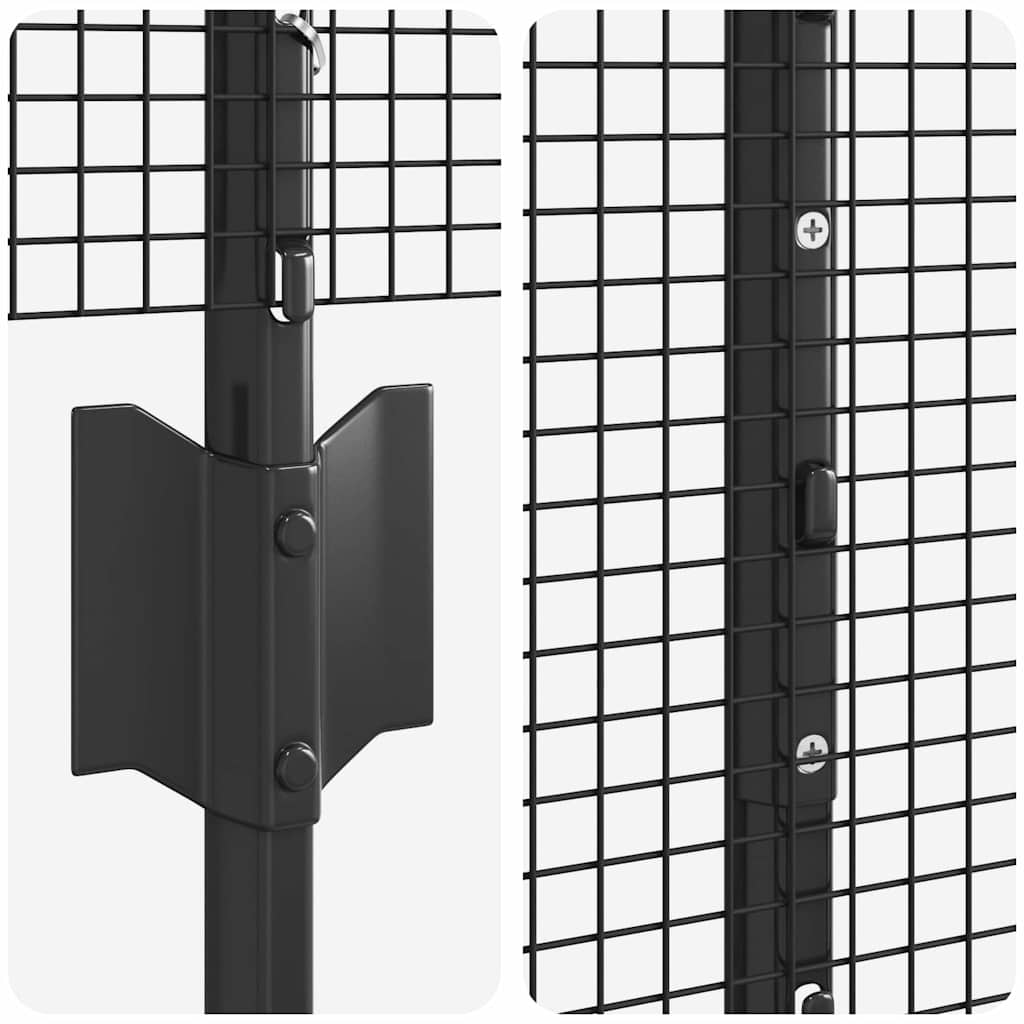 Hegesztett drótkerítés oszlopokkal 50 x 1,2 m Szürke Háló