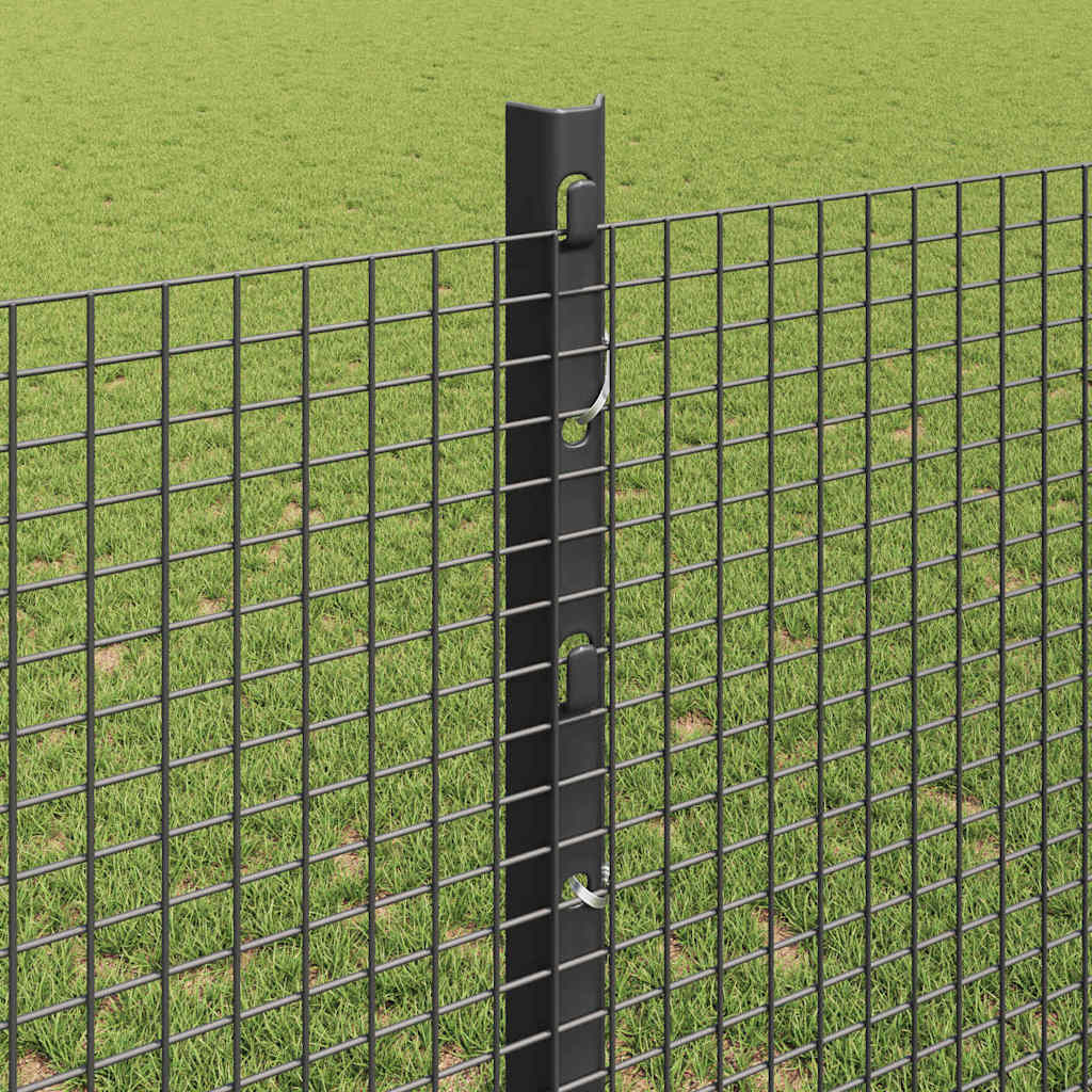 Hegesztett drótkerítés oszlopokkal 50 x 1,2 m Szürke Háló