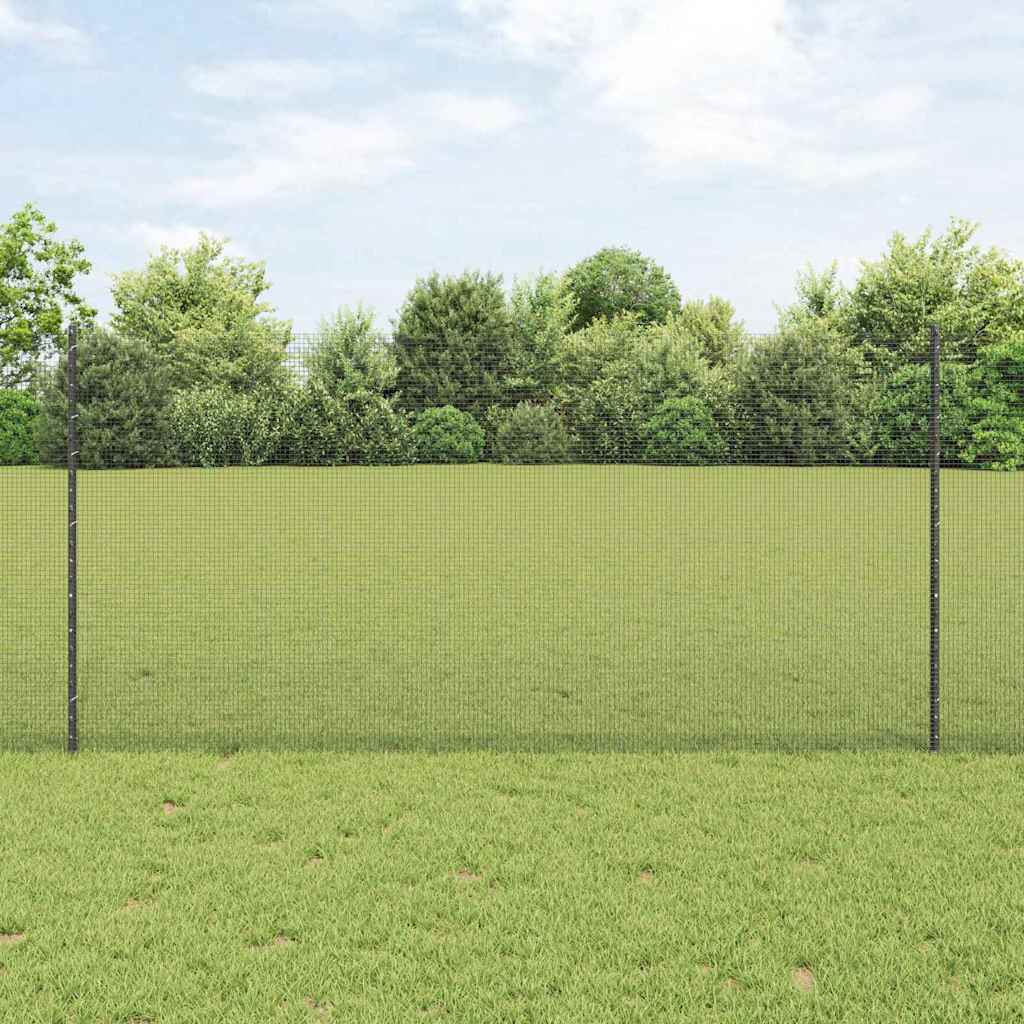 Hegesztett drótkerítés oszlopokkal 50 x 1,2 m Szürke Háló