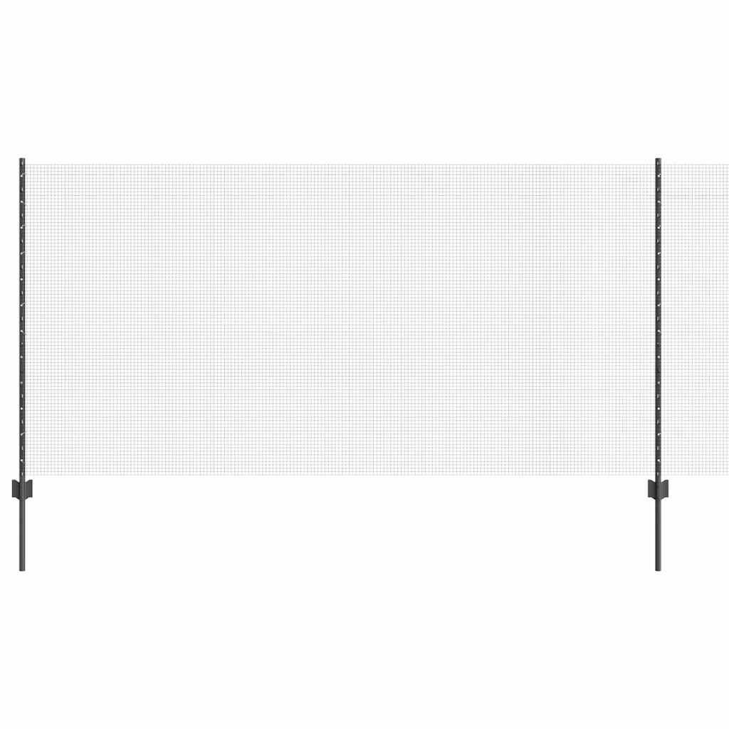 Hegesztett drótkerítés oszlopokkal 50 x 1,2 m Szürke Háló