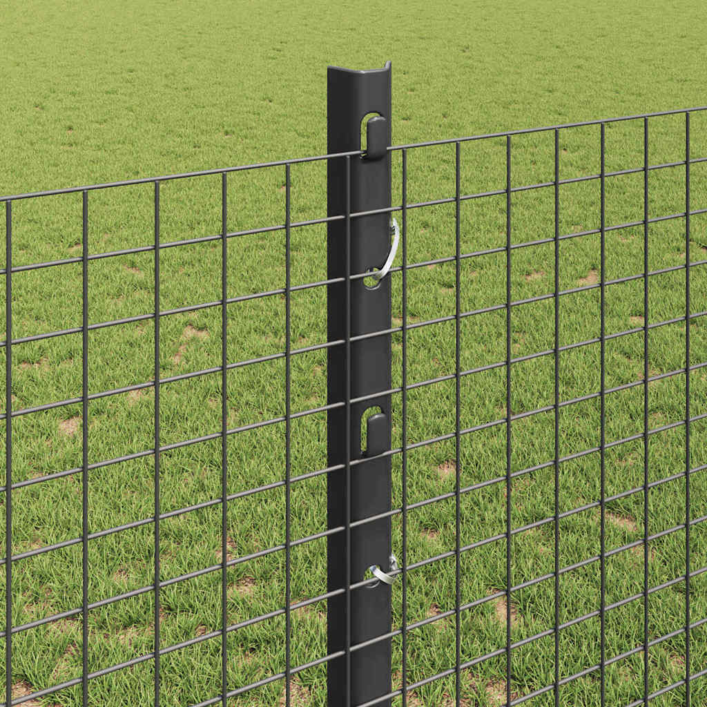 Hegesztett drótkerítés oszlopokkal 50 x 1,2 m Szürke Háló