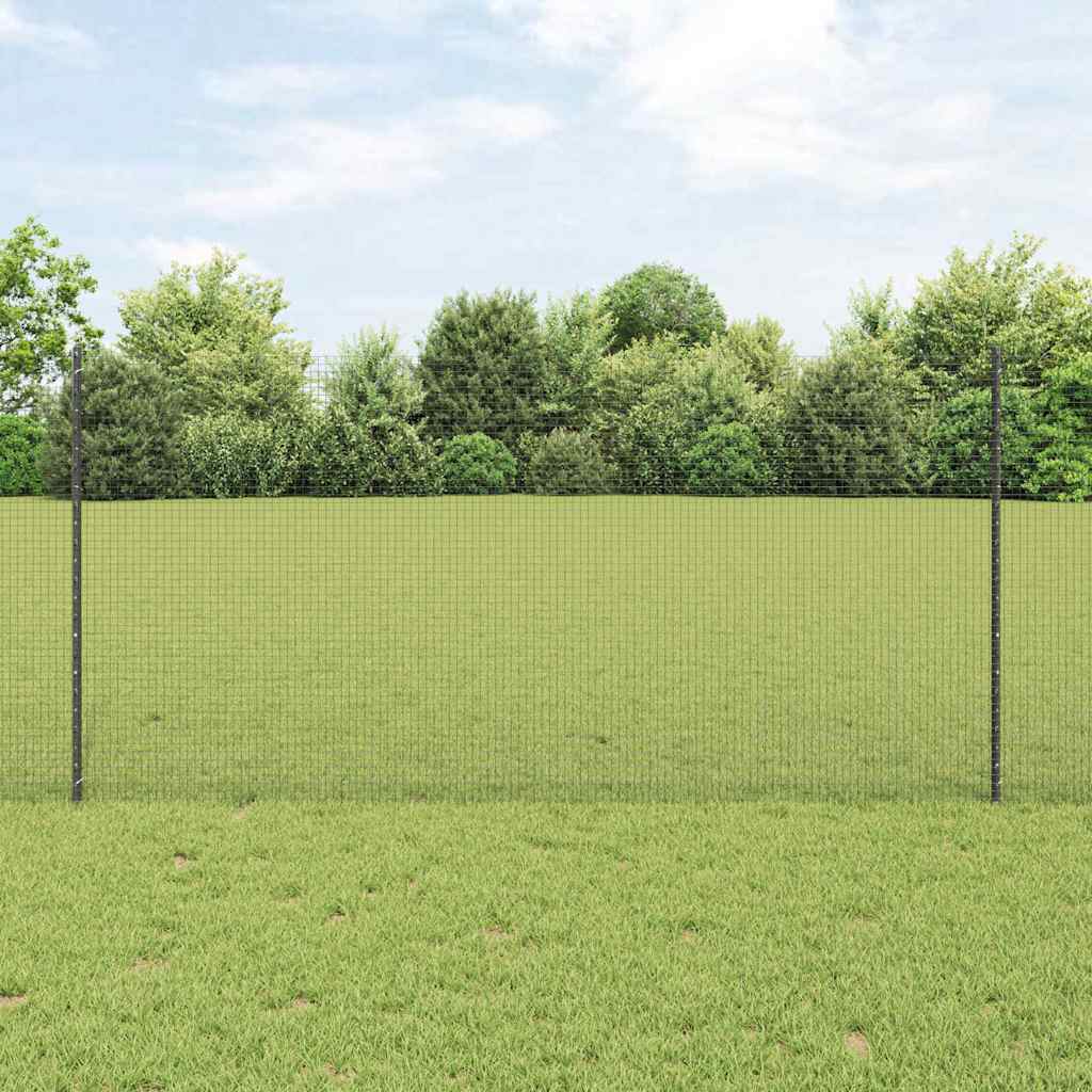 Hegesztett drótkerítés oszlopokkal 50 x 1,2 m Szürke Háló
