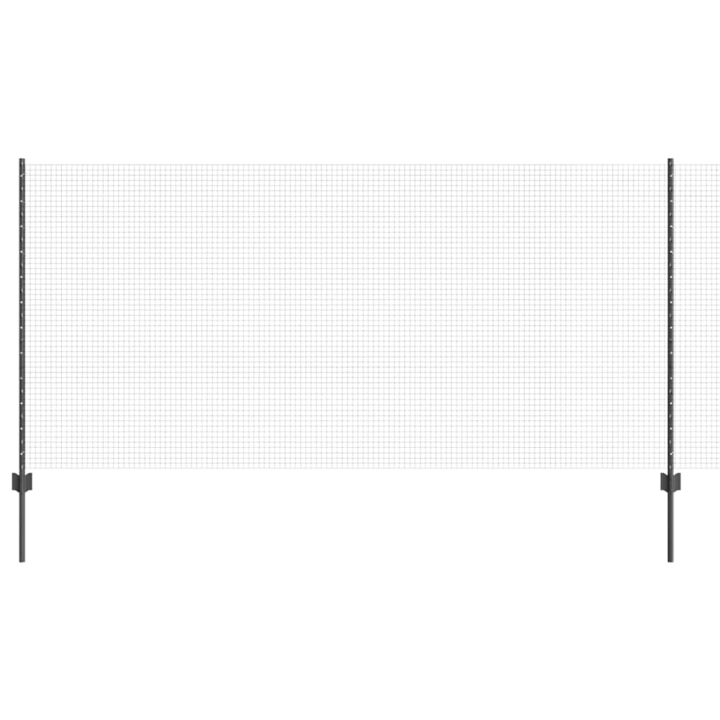 Hegesztett drótkerítés oszlopokkal 50 x 1,2 m Szürke Háló