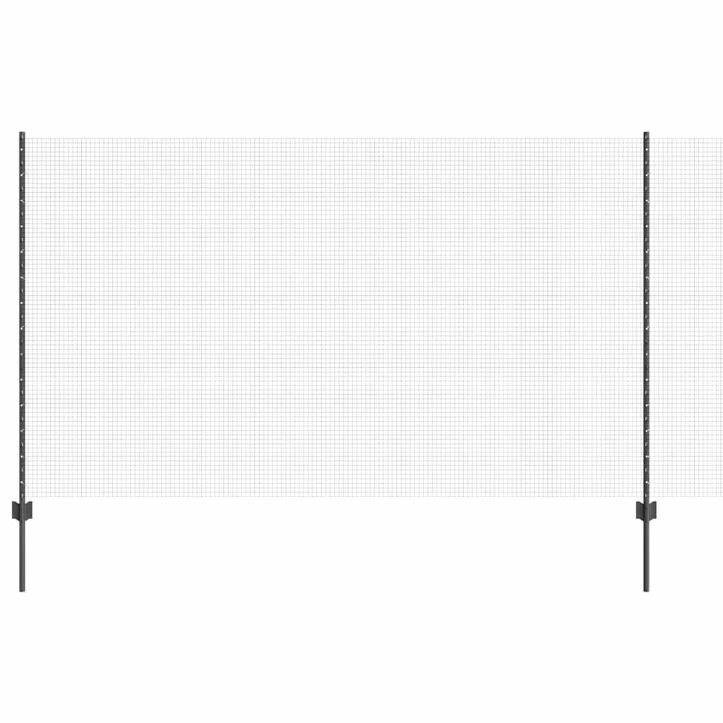 Hegesztett drótkerítés oszlopokkal 50 x 1,4 m Szürke Háló