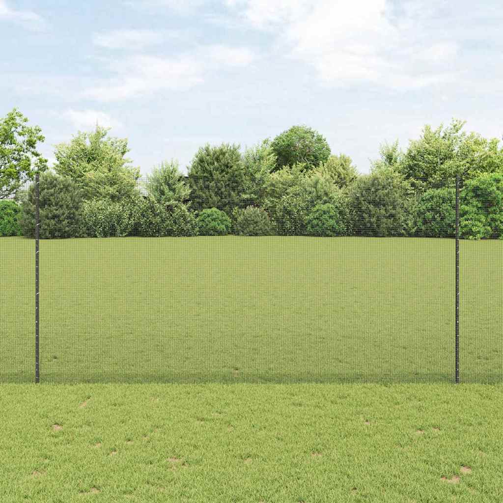 Hegesztett drótkerítés oszlopokkal 50 x 1,5 m Szürke Háló
