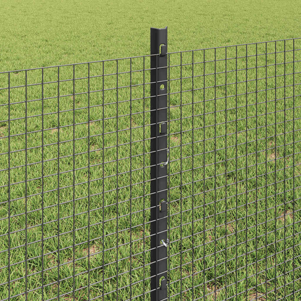 Hegesztett drótkerítés oszlopokkal 100 x 0,6 m Szürke Háló