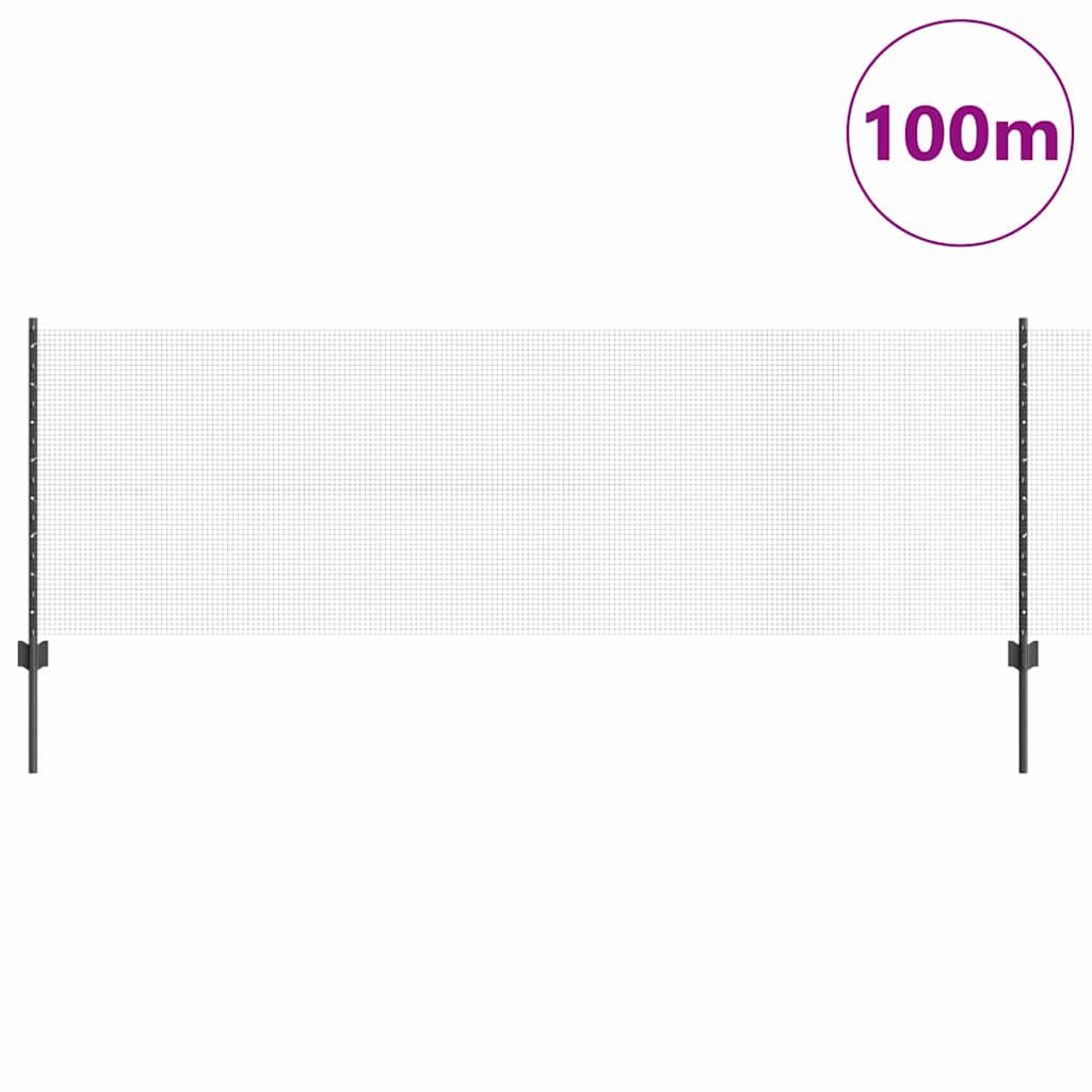 Hegesztett drótkerítés oszlopokkal 100 x 0,8 m Szürke Háló