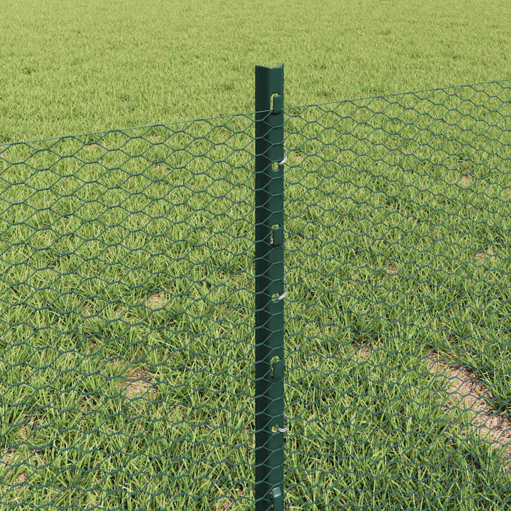 Hegesztett Drótháló Kerítés 10 x 0,4 m PVC-bevonatos acél Zöld