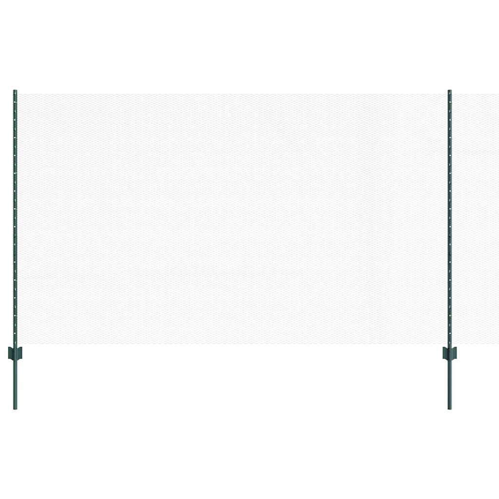 Hatszögletű kerítés oszlopokkal 10 x 1,4 m PVC-bevonatos acél